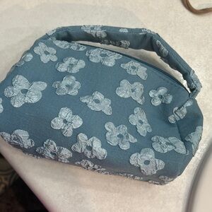 Ulta Beauty Blue Floral Cosmetic Bag
